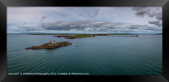 Fenit Lighthouse Panorama Framed Print by DiFigiano Photography