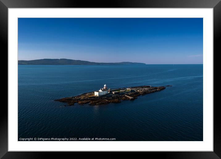 Roancarrigmore Island Lighthouse Framed Mounted Print by DiFigiano Photography