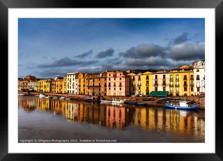Bosa Waterfront Framed Mounted Print by DiFigiano Photography
