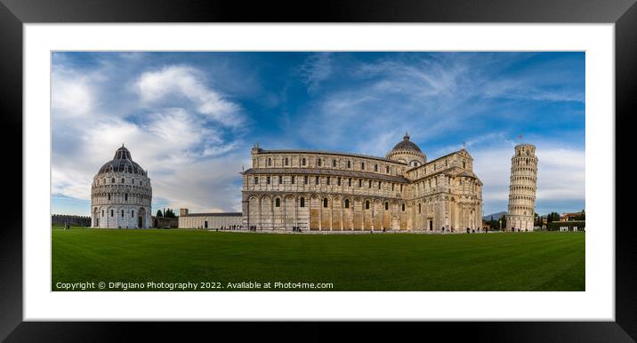 Pisa Panorama Framed Mounted Print by DiFigiano Photography