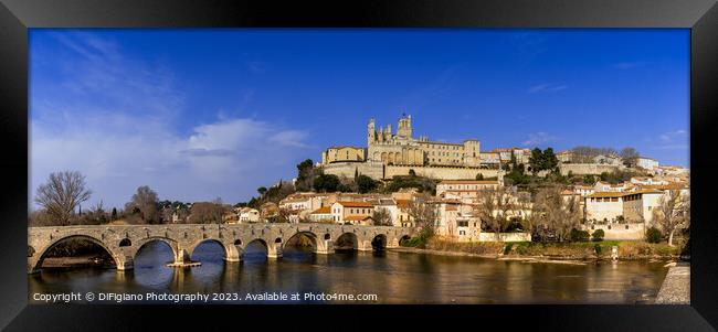 Beziers Panorama Framed Print by DiFigiano Photography