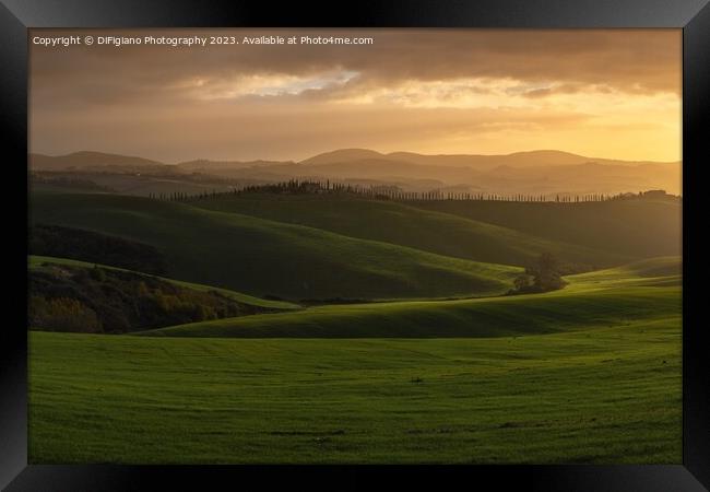 Tuscan Sunrise Framed Print by DiFigiano Photography