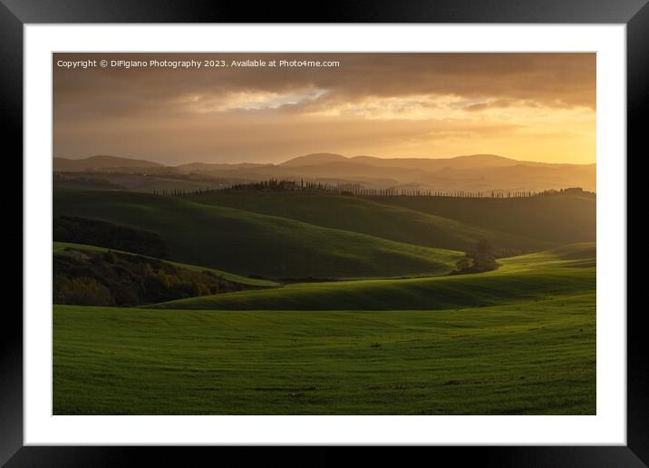 Tuscan Sunrise Framed Mounted Print by DiFigiano Photography