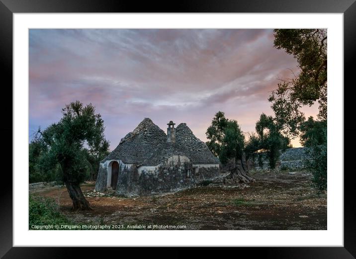 Valle d'Itria Sunrise Framed Mounted Print by DiFigiano Photography