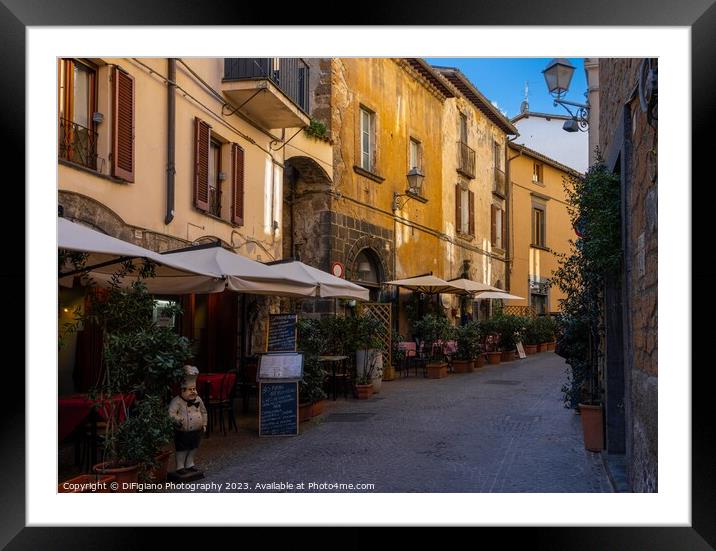 Orvieto Old Town Framed Mounted Print by DiFigiano Photography