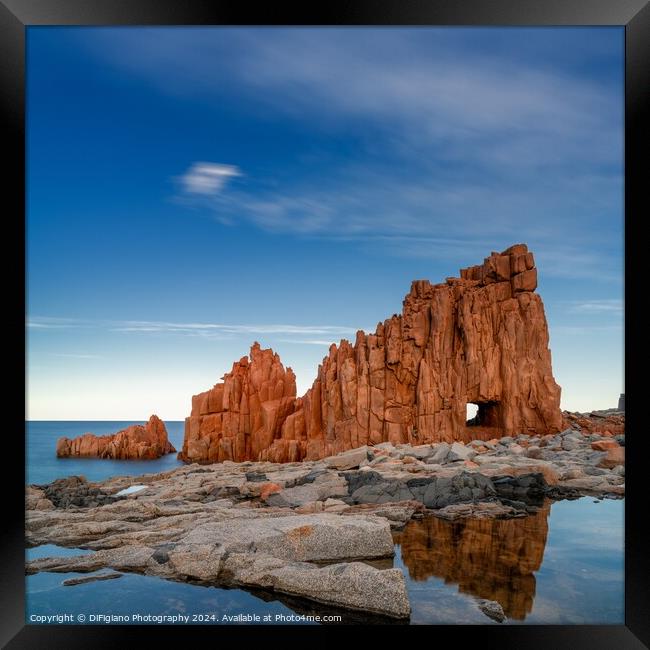Rocce Rosse di Arbatax Framed Print by DiFigiano Photography