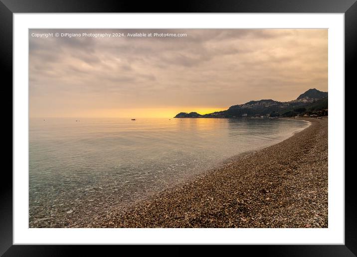 Letojanni Sunset Framed Mounted Print by DiFigiano Photography