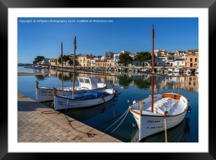 Portocolom Harbour Framed Mounted Print by DiFigiano Photography