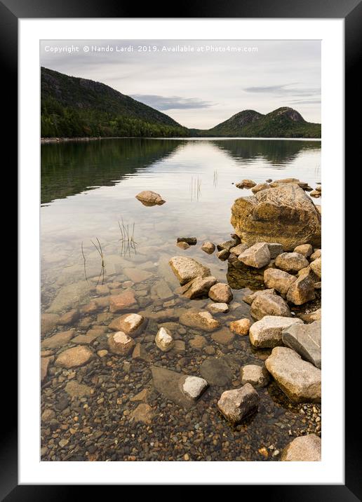 Jordan Pond Framed Mounted Print by DiFigiano Photography