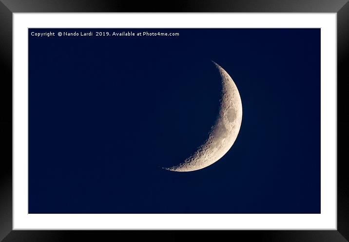 Crescent Moon Framed Mounted Print by DiFigiano Photography