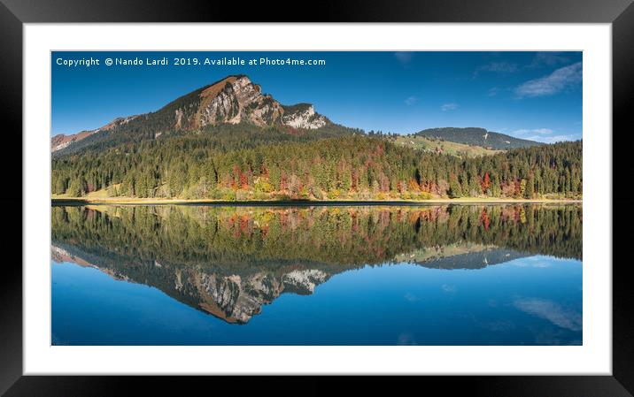 Obersee Reflections Framed Mounted Print by DiFigiano Photography