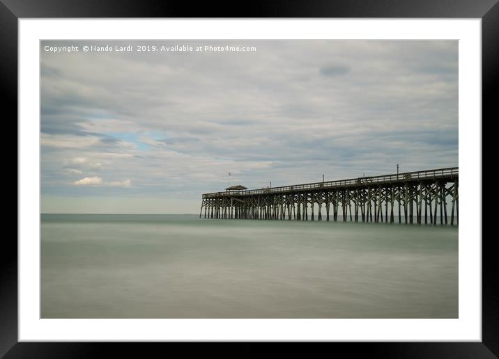 Pawleys Island Pier III Framed Mounted Print by DiFigiano Photography