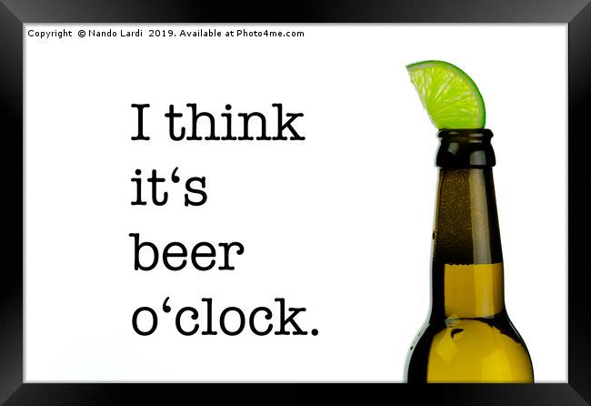 Beer O'Clock Framed Print by DiFigiano Photography