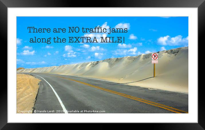 The Extra Mile Framed Mounted Print by DiFigiano Photography