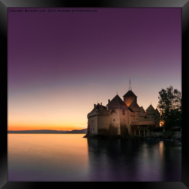 Sunset At Chillon Framed Print by DiFigiano Photography