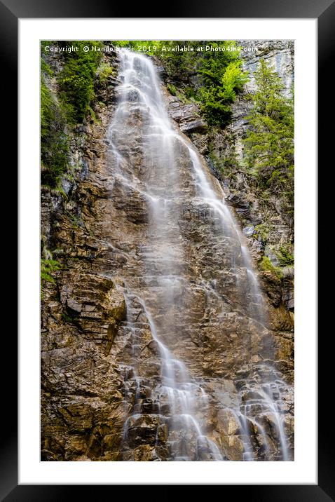 Lake Meadow Falls Framed Mounted Print by DiFigiano Photography
