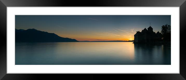 Chillon Panorama Framed Mounted Print by DiFigiano Photography