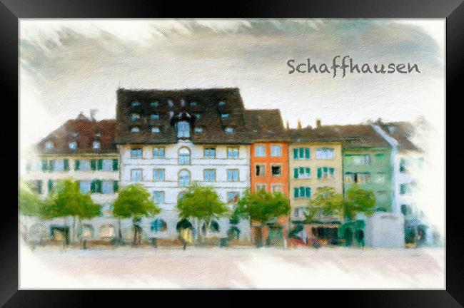 Schaffhausen Cityscape 3 Framed Print by DiFigiano Photography