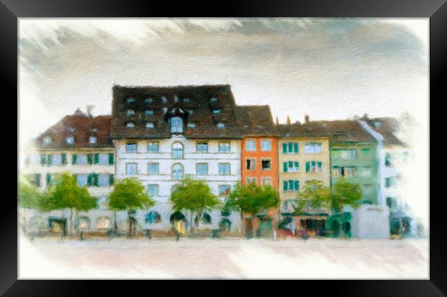 Schaffhausen Cityscape 4 Framed Print by DiFigiano Photography