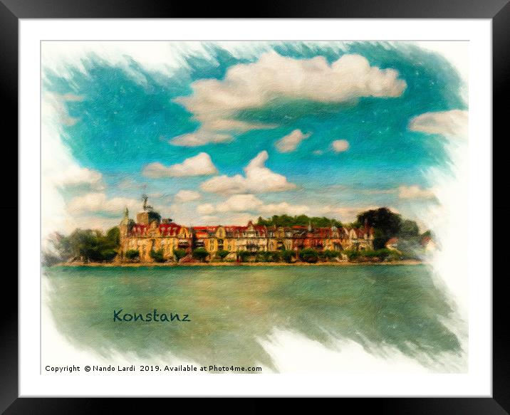 Konstanz Cityscape Framed Mounted Print by DiFigiano Photography