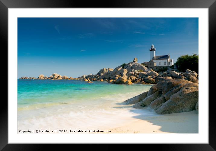 Pontusval Lighthouse Framed Mounted Print by DiFigiano Photography