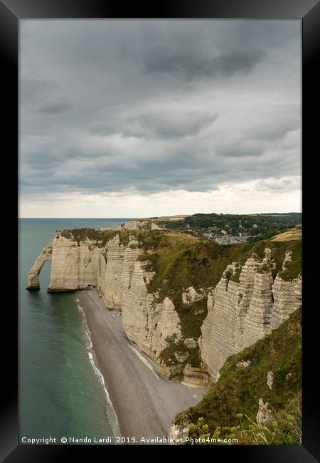 Les Falaises d'Etretat Framed Print by DiFigiano Photography