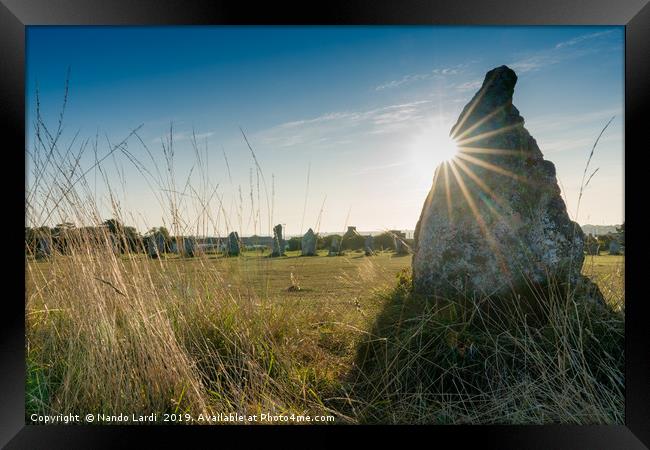 Menhirs de Lagatjar 2 Framed Print by DiFigiano Photography