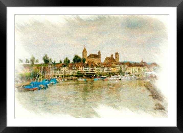Rapperswil Cityscape 2 Framed Mounted Print by DiFigiano Photography