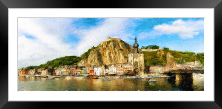 Dinant Cityscape 2 Framed Mounted Print by DiFigiano Photography