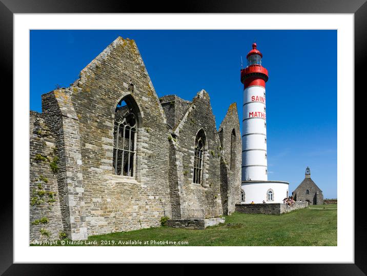 Saint Mathieu Lighthouse Framed Mounted Print by DiFigiano Photography