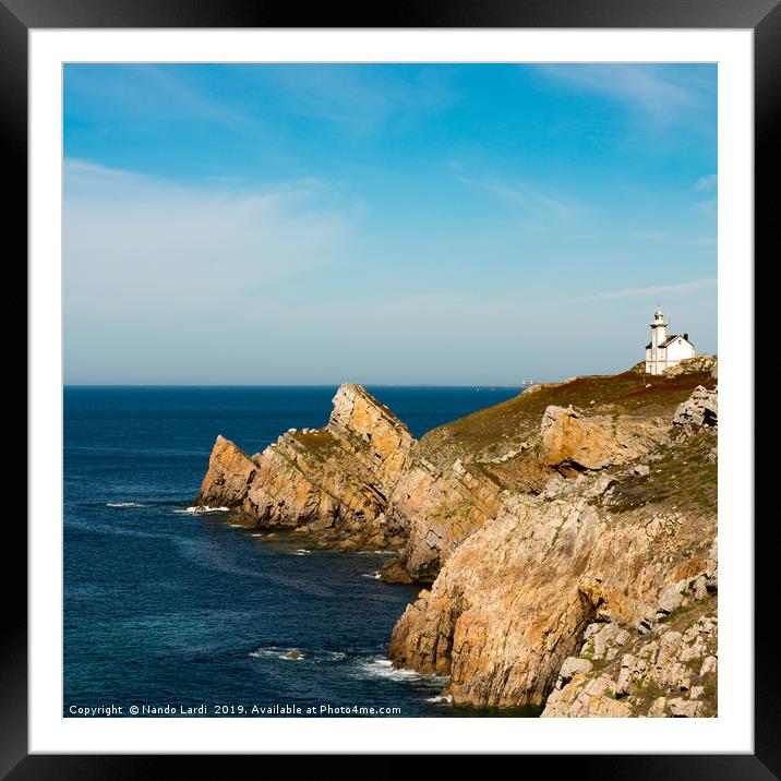 Toulinguet Lighthouse Framed Mounted Print by DiFigiano Photography