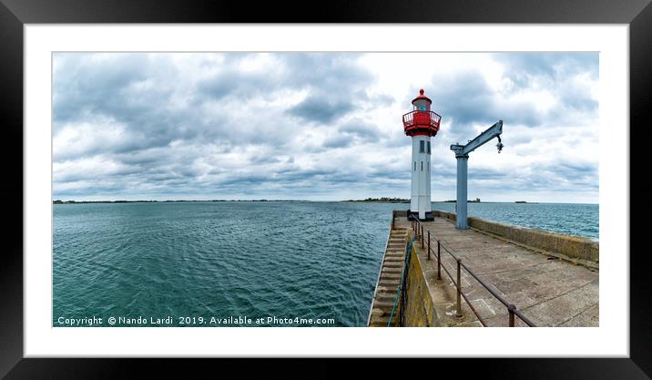 Saint Vaast la Hougue Lighthouse Framed Mounted Print by DiFigiano Photography