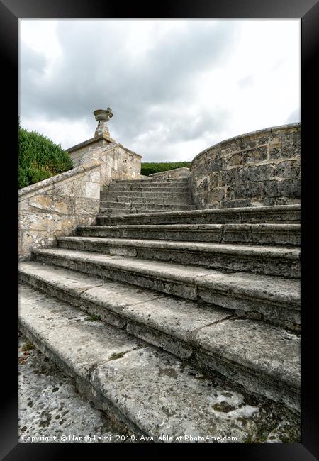 Garden Steps Framed Print by DiFigiano Photography