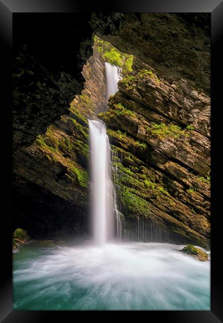 Thur Falls in the Toggenburg Region of Switzerland Framed Print by DiFigiano Photography