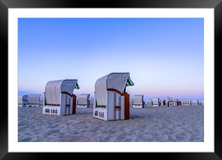 Sellin Beach Baskets Framed Mounted Print by DiFigiano Photography