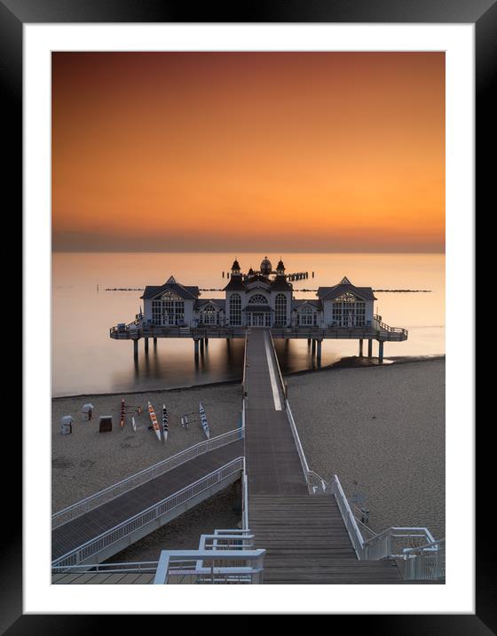 Sellin Pier Sunrise Framed Mounted Print by DiFigiano Photography
