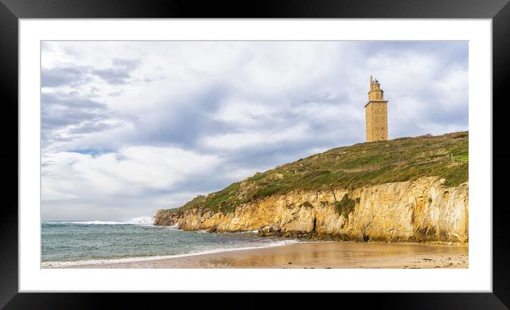 Tower of Hercules Framed Mounted Print by DiFigiano Photography