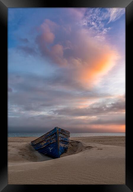 Beached And Buried Framed Print by DiFigiano Photography