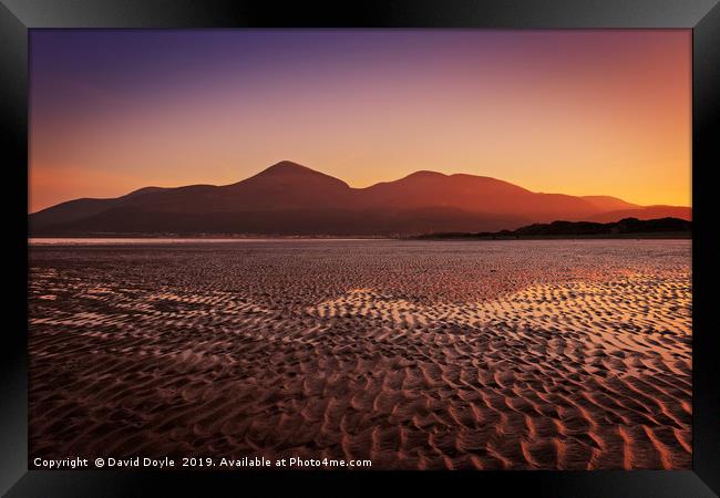 Where The Mournes Sweep Down To The Sea Framed Print by David Doyle