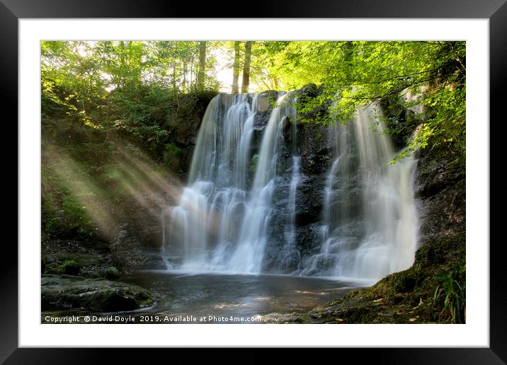 Glenariff Waterfall Framed Mounted Print by David Doyle