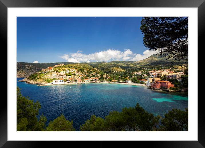 Assos, Kefalonia, Greece Framed Mounted Print by Phil Spalding