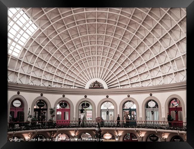 Leeds Corn Exchange Framed Print by Linda Borscika