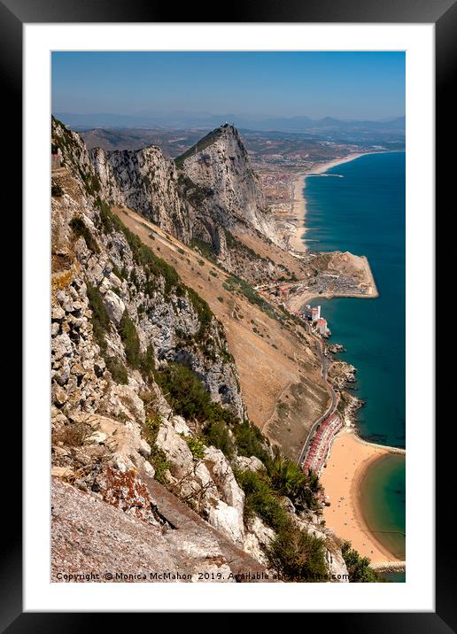 Rock of Gibraltar Framed Mounted Print by Monica McMahon