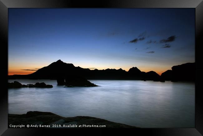 Cuillins Sunset Framed Print by Andy Barnes