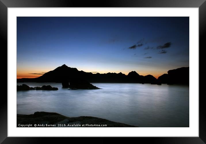Cuillins Sunset Framed Mounted Print by Andy Barnes