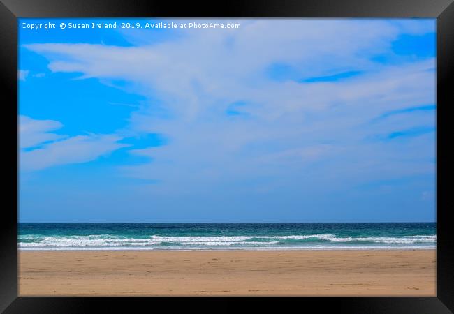 Perranporth Beach  Framed Print by Susan Ireland