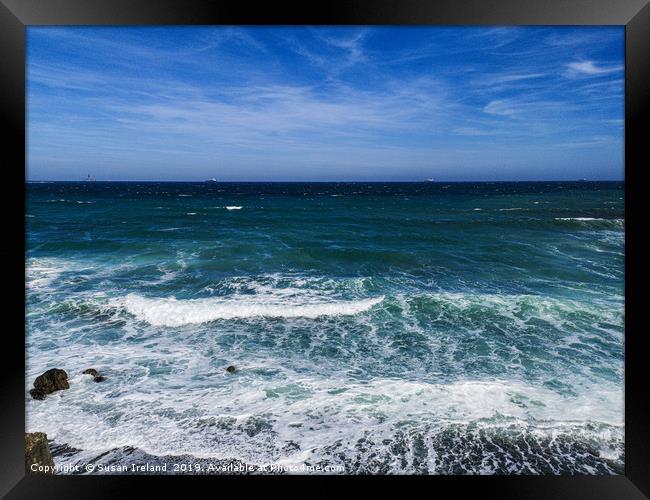 Coverack, Cornwall  Framed Print by Susan Ireland