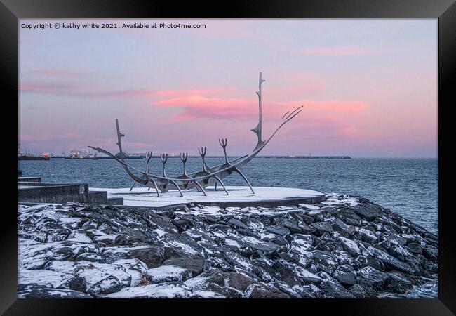 The Sun Voyager Framed Print by kathy white