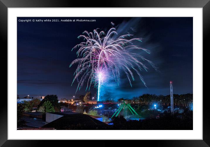 Flambards Helston fireworks Framed Mounted Print by kathy white