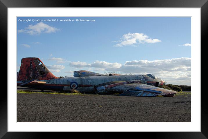 The English Electric Canberra  wt308  Framed Mounted Print by kathy white